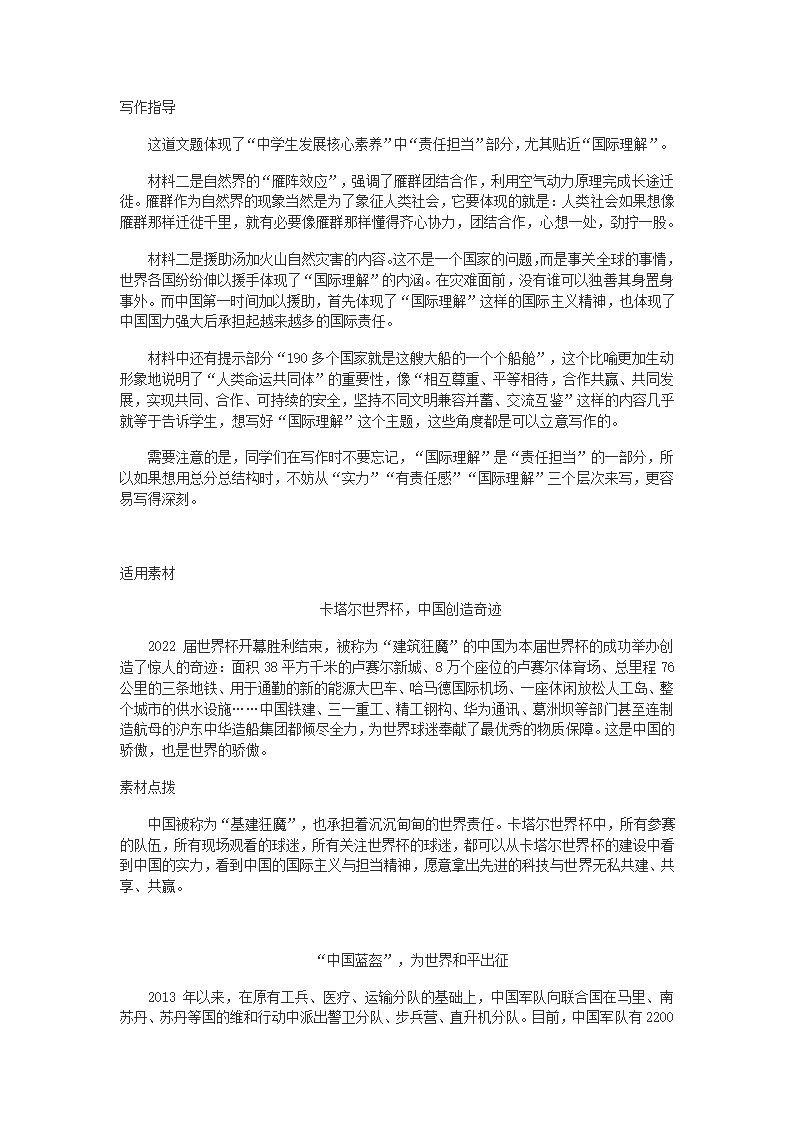 2024届高考作文复习：责任与担当作文导写（含答案）.doc第3页