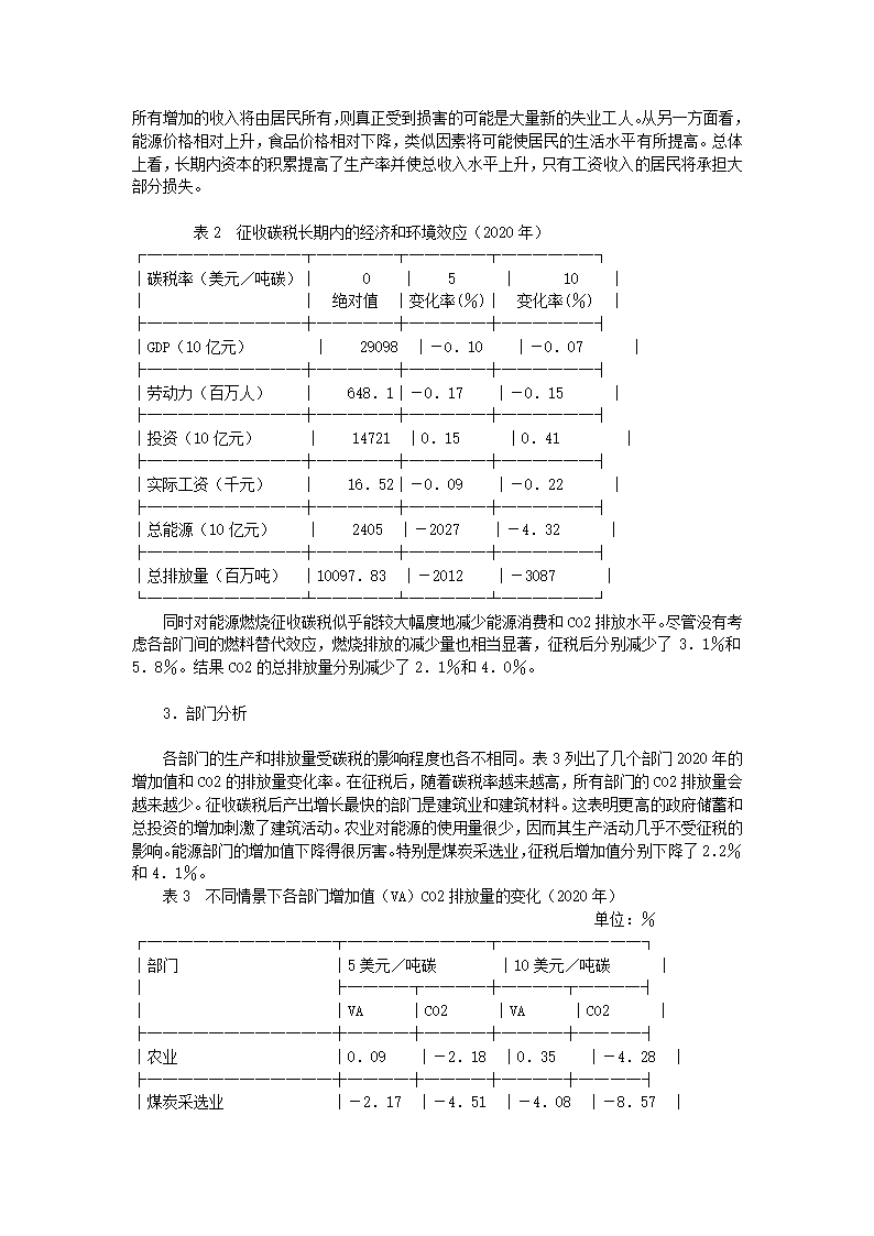 征收碳税对中国经济与温空气体排放的影响.doc第3页