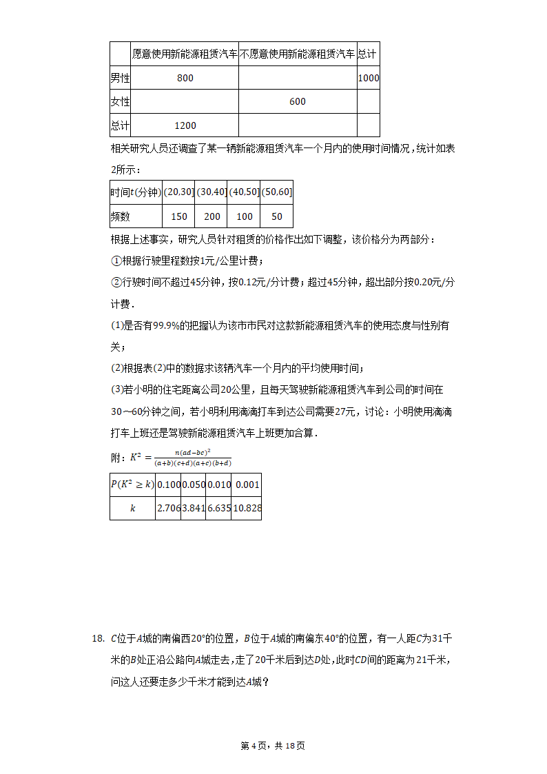 2022年四川省眉山市、广安市、遂宁市高考数学模拟试卷（文科）（Word版含解析）.doc第4页