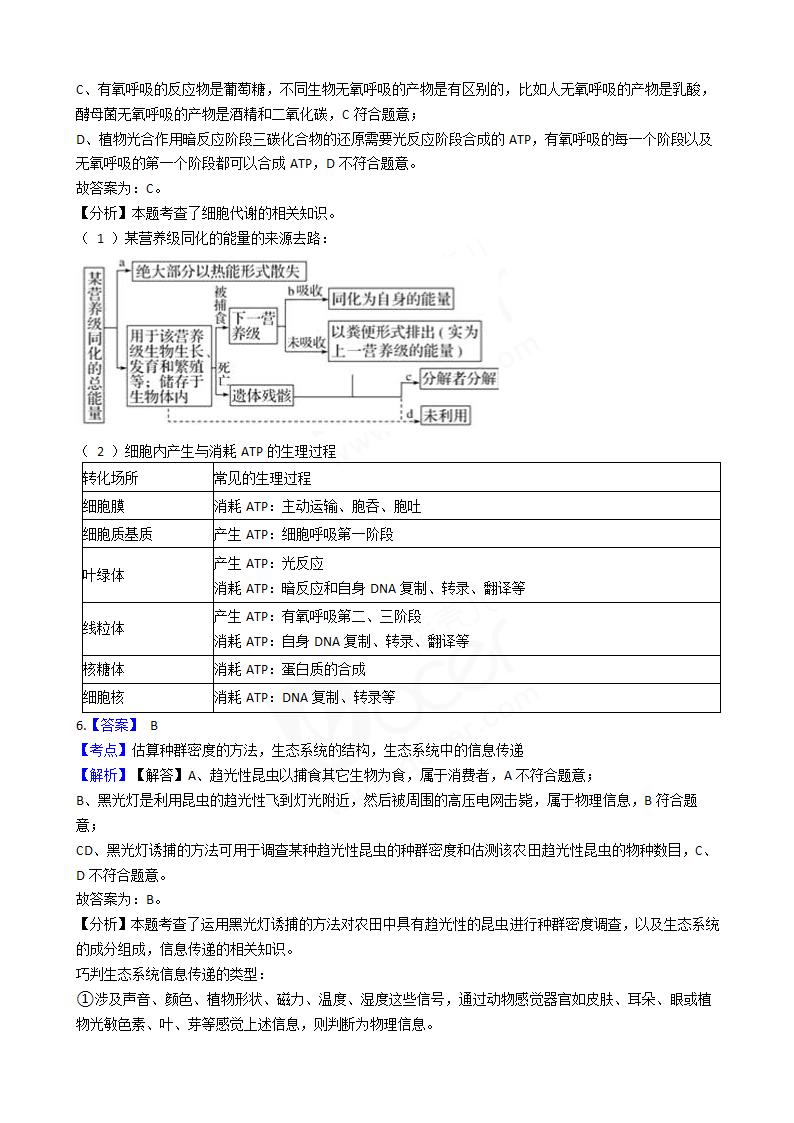 2018年高考理综生物真题试卷（全国Ⅲ卷）.docx第6页