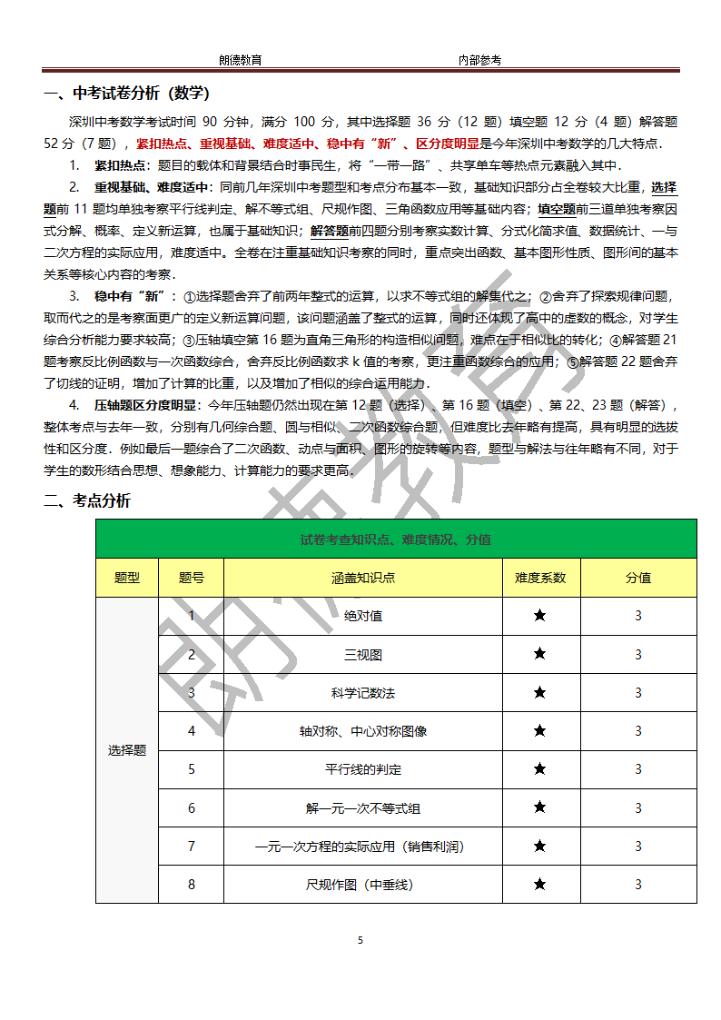 2017深圳中考分析第5页