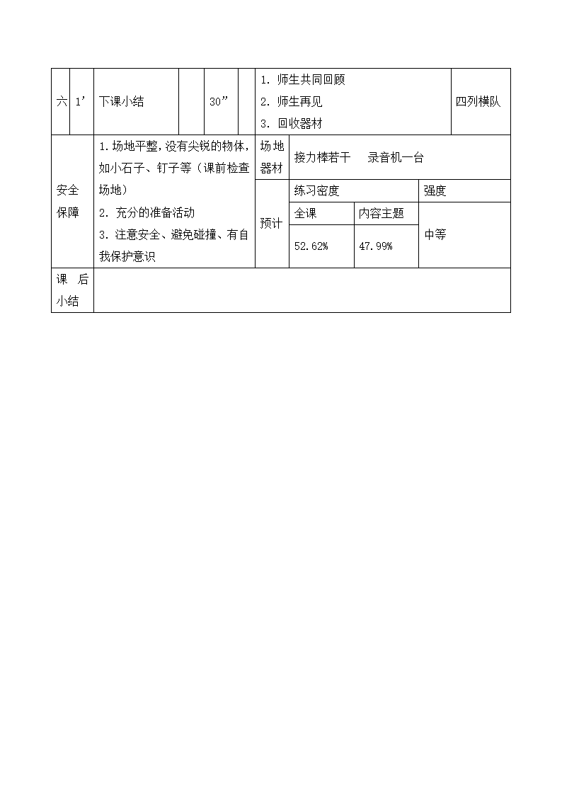 五年级体育教案-50米迎面接力 全国通用.doc第3页