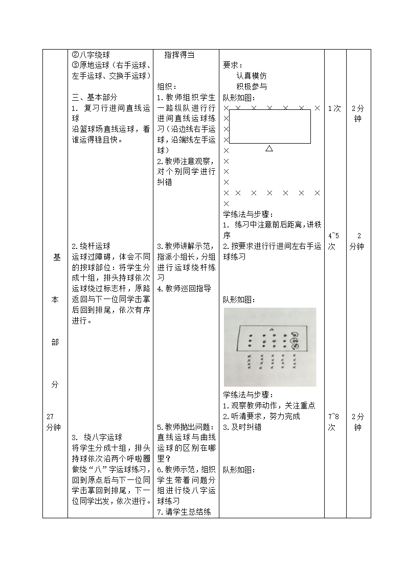 六年级体育教案 -篮球——曲线运球 全国通用.doc第2页