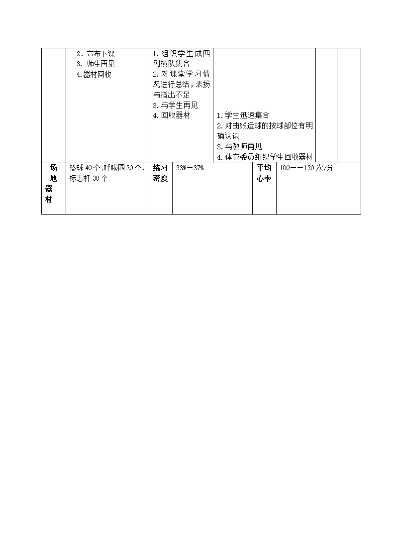 六年级体育教案 -篮球——曲线运球 全国通用.doc第4页