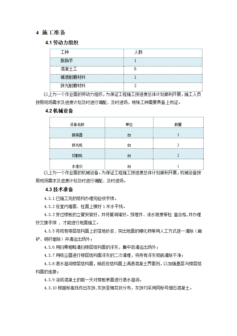 耐磨地面施工方案模板参考.doc第3页