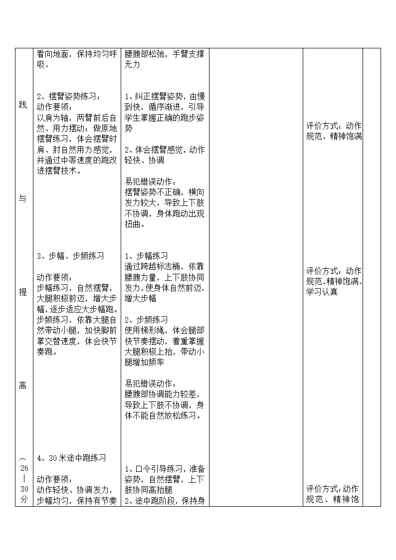 六年级体育教案-50米快速跑通用版.doc第7页