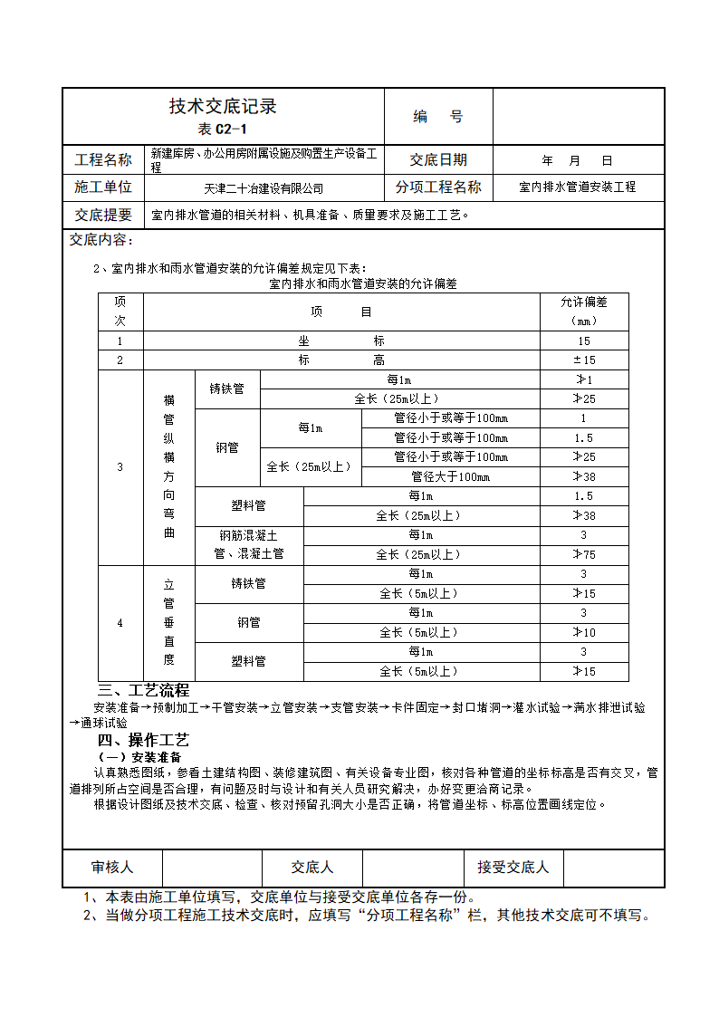 库房及办公用房室内排水管道安装技术交底施工方案.doc第3页