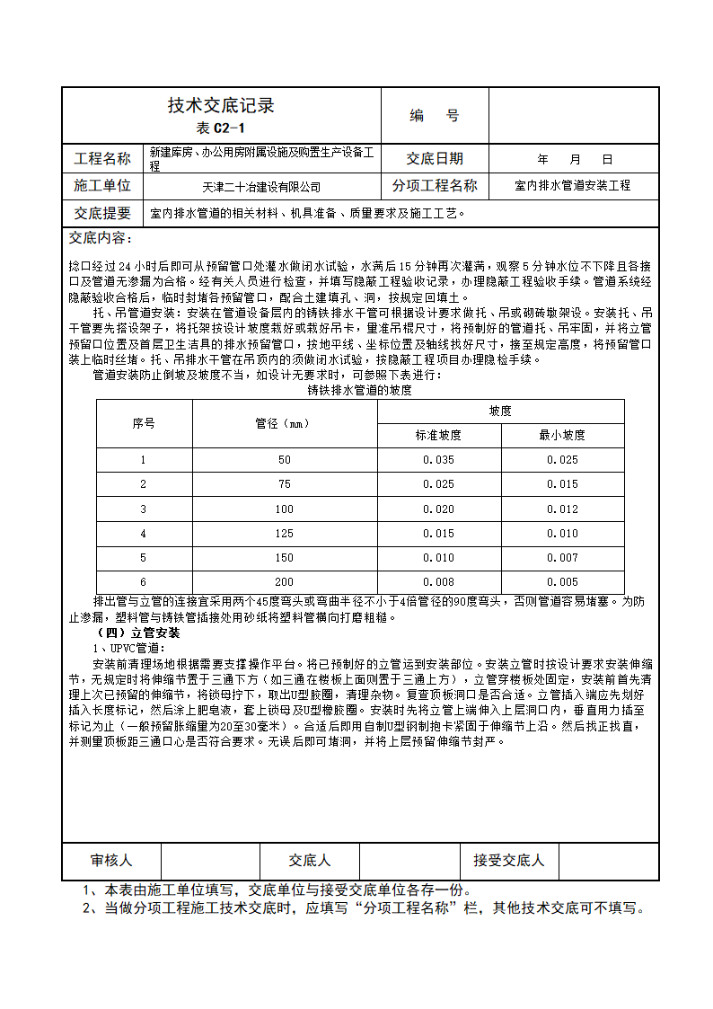 库房及办公用房室内排水管道安装技术交底施工方案.doc第5页