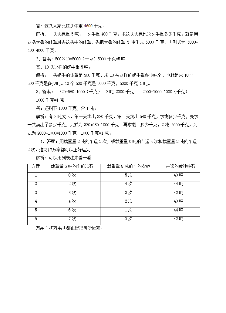 小学数学人教版三年级上册《第三课吨的认识》练习.docx第3页