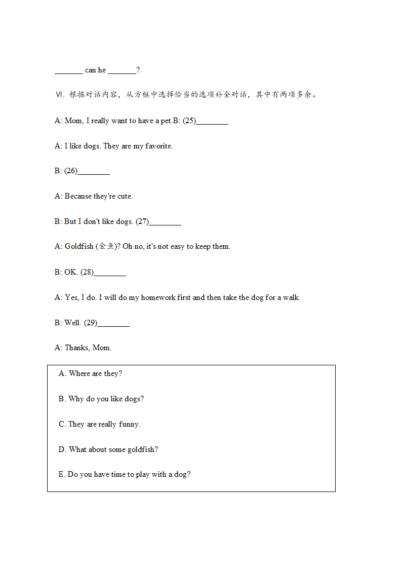 Unit 5 Why do you like pandas Section A Grammar Focus 3C词汇语法专练（2课时，含答案）.doc第3页