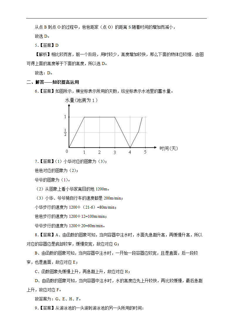 初中数学人教版八年级下册《19.1.2 函数的图象 课时1》练习.docx第6页