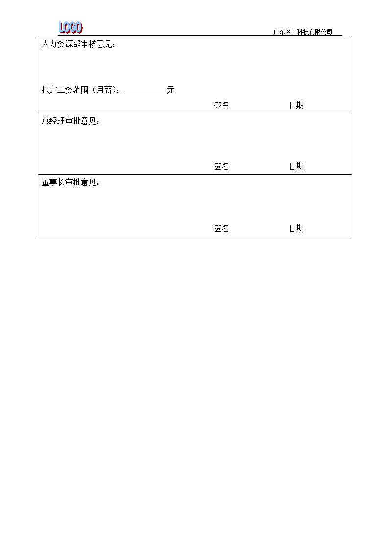 人员招聘需求申请表.doc第2页