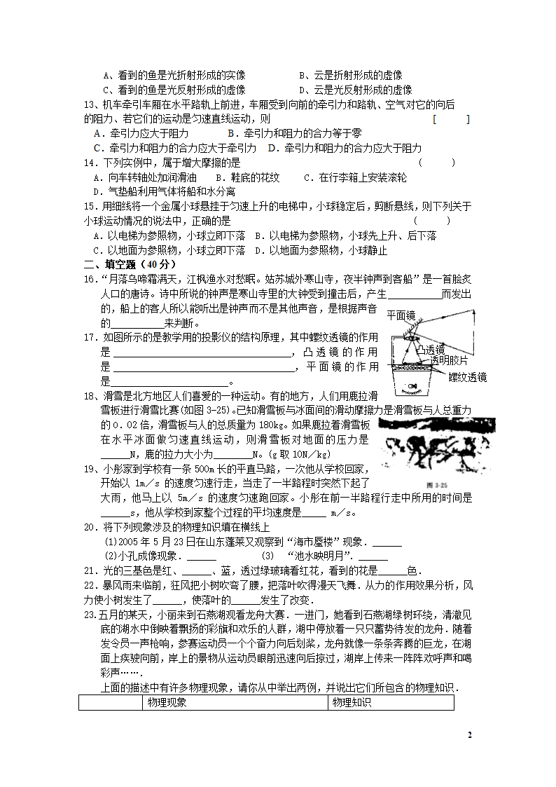 八年级物理期末测试题.doc第2页