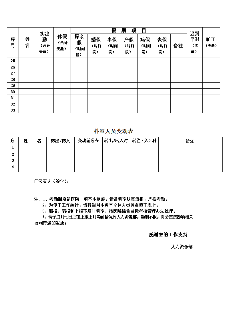 医院员工考勤表.docx第2页