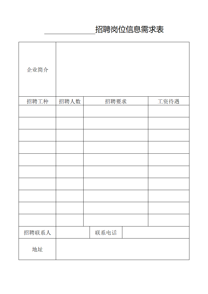 招聘岗位信息需求表.doc第1页