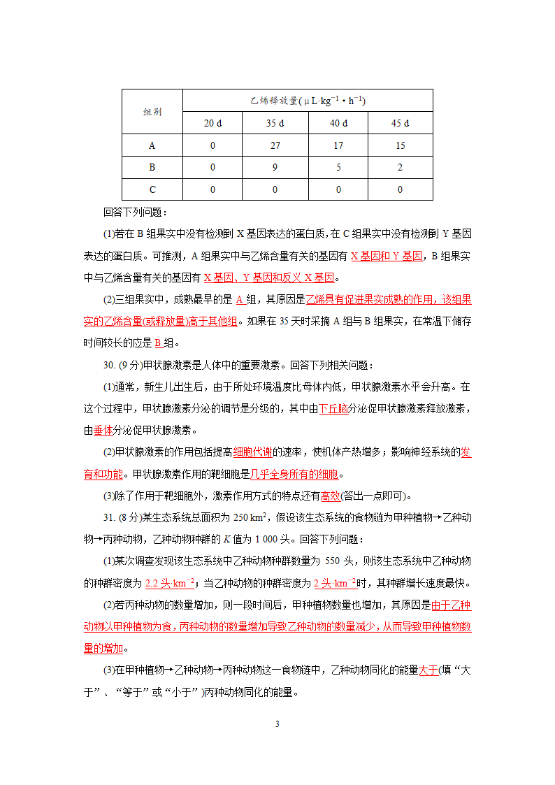 2015年高考理科综合生物全国Ⅱ卷.doc第3页