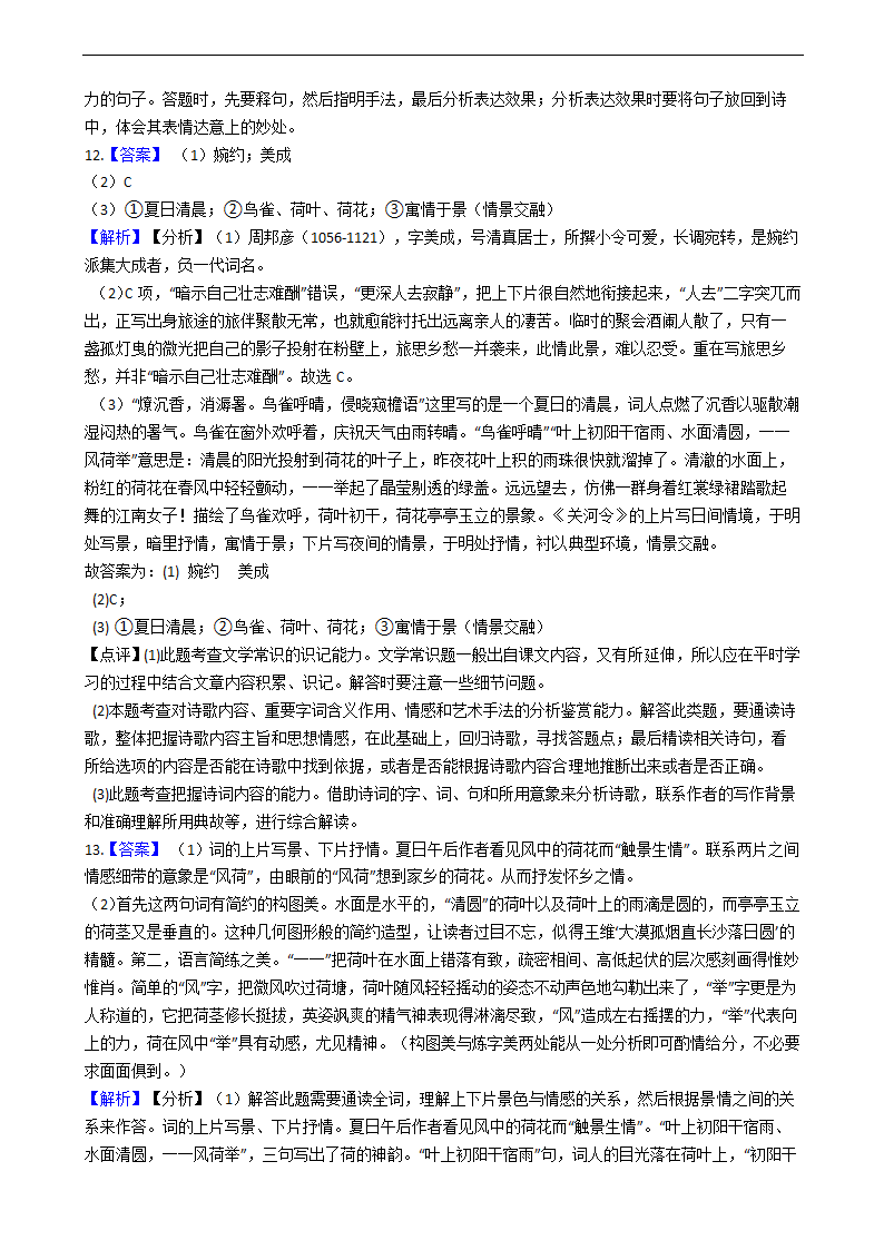 高考语文诗歌鉴赏专项练习  含解析.doc第17页