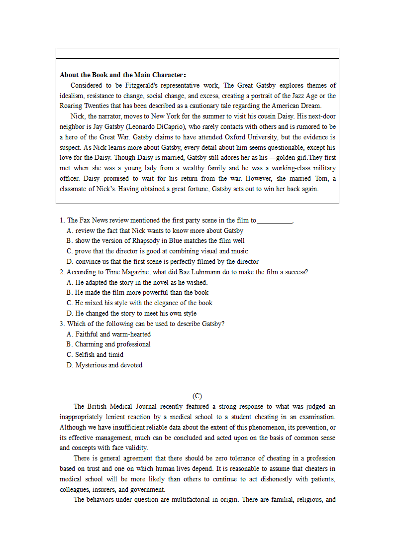 上海市重点中学2023-2024学年高二上学期第一次月考卷英语试卷(含答案）.doc第6页