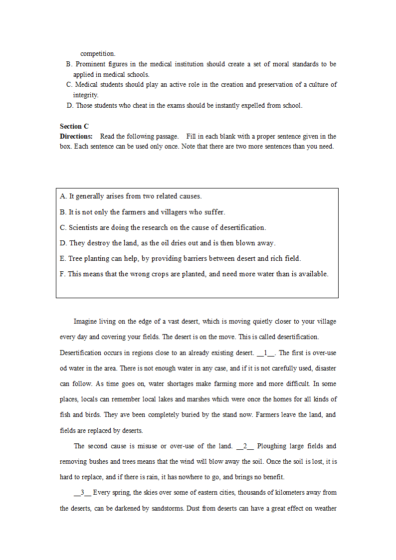 上海市重点中学2023-2024学年高二上学期第一次月考卷英语试卷(含答案）.doc第8页