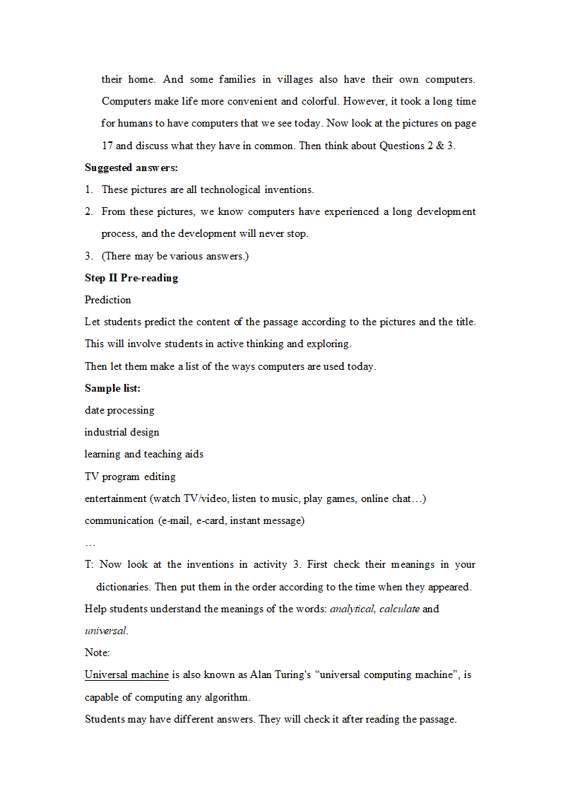 人教高中英语 必修二 Unit 3 Computers 全单元教案（英文版）.doc第6页