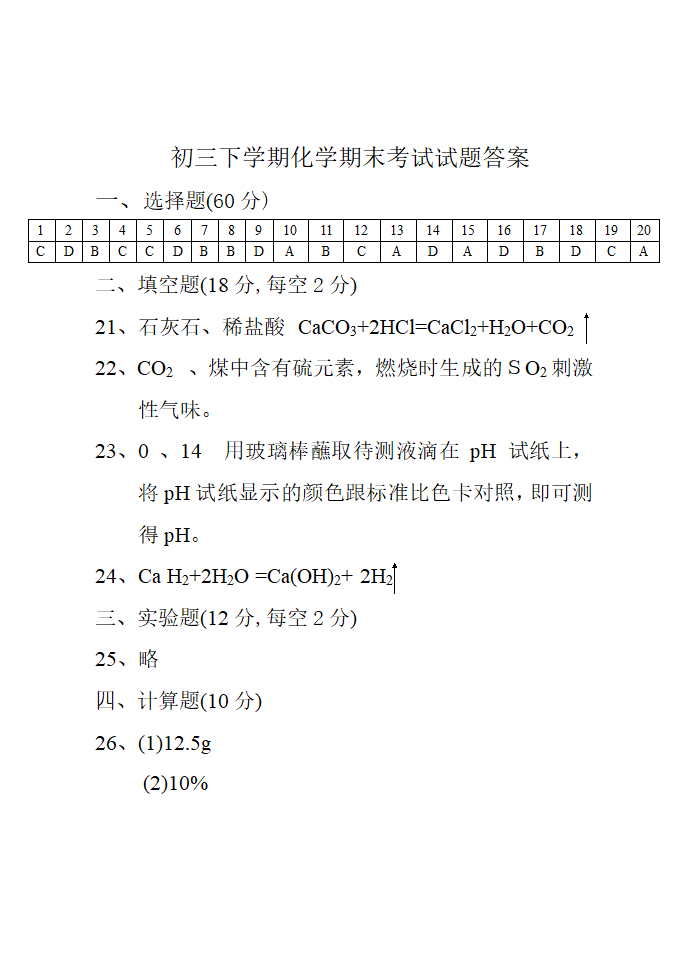 化学初三试题.doc第5页