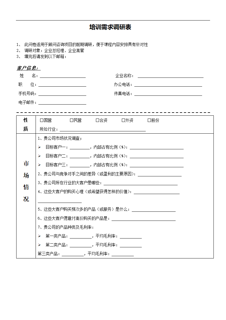 培训需求调研问卷.doc