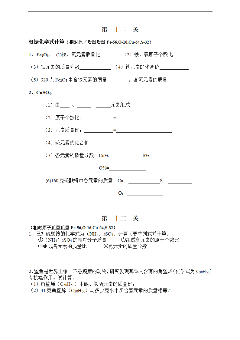 中考化学基础知识闯关.doc第5页