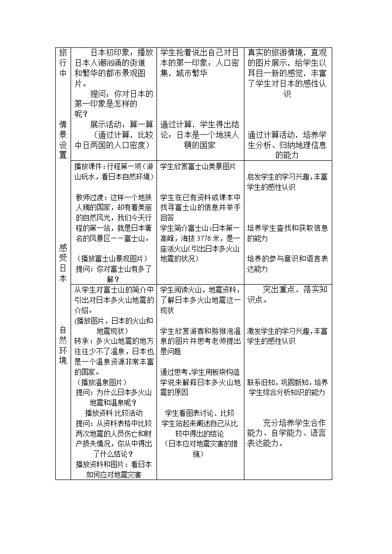 中图版地理八年级下册 7.1日本  教案.doc第4页