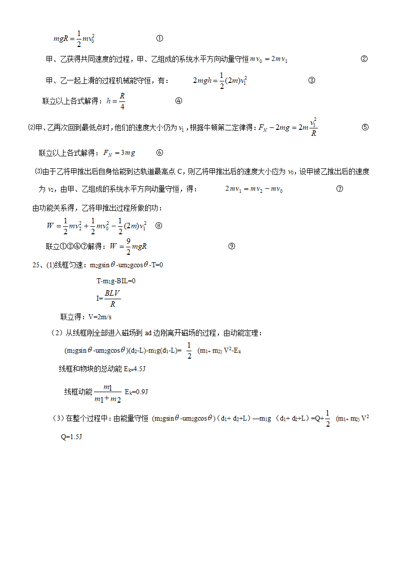 2009年高考物理理综模拟试题.doc第4页