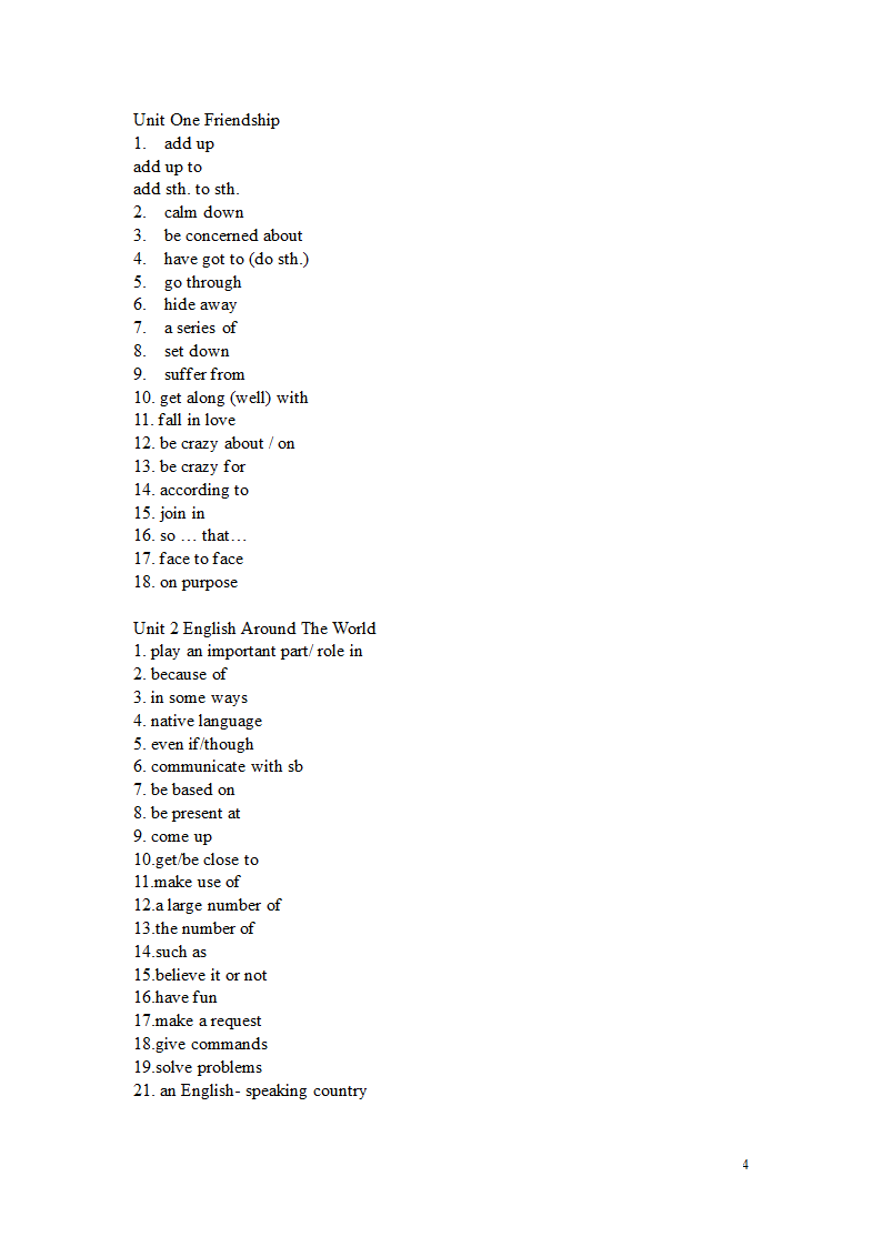 高一英语必修1短语.doc第4页