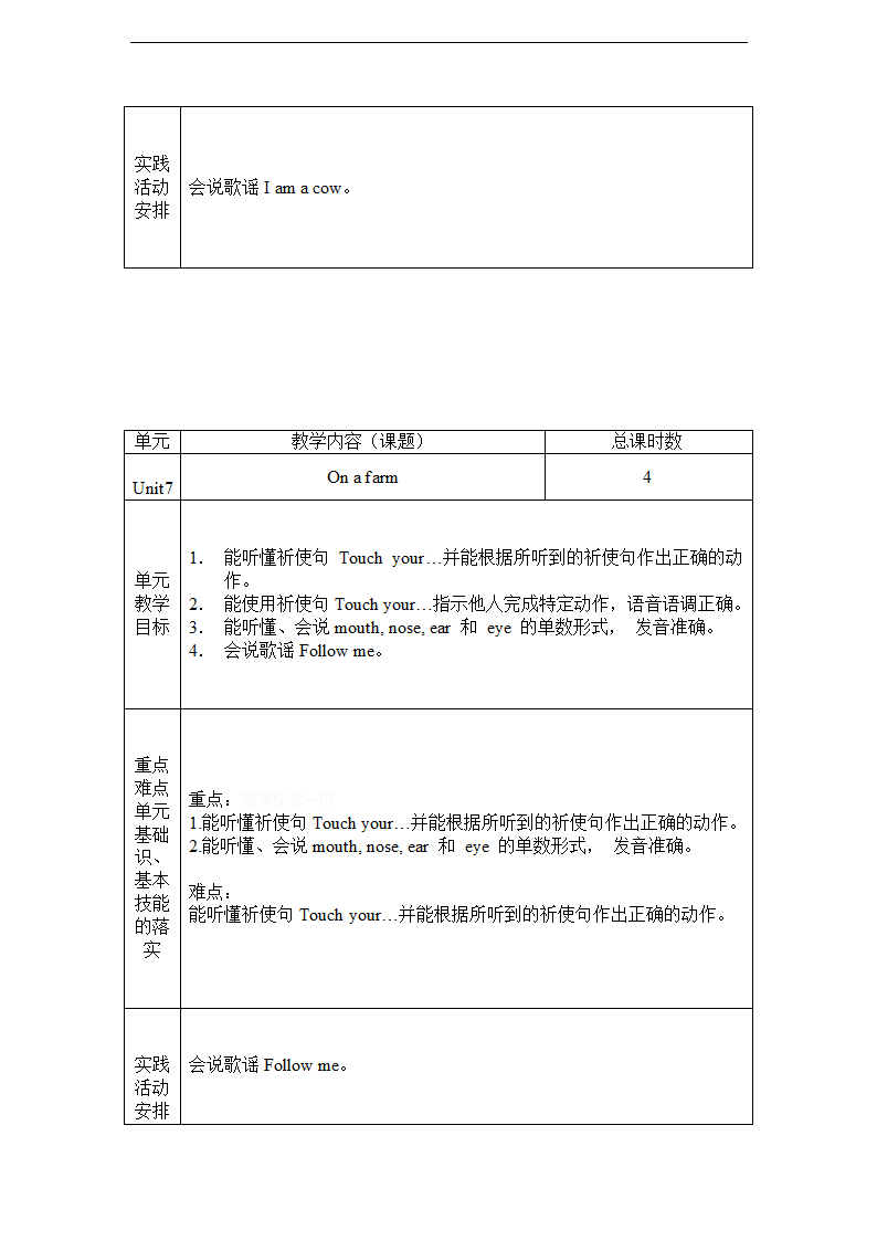 牛津英语1B教案全册英文表格式.doc第6页