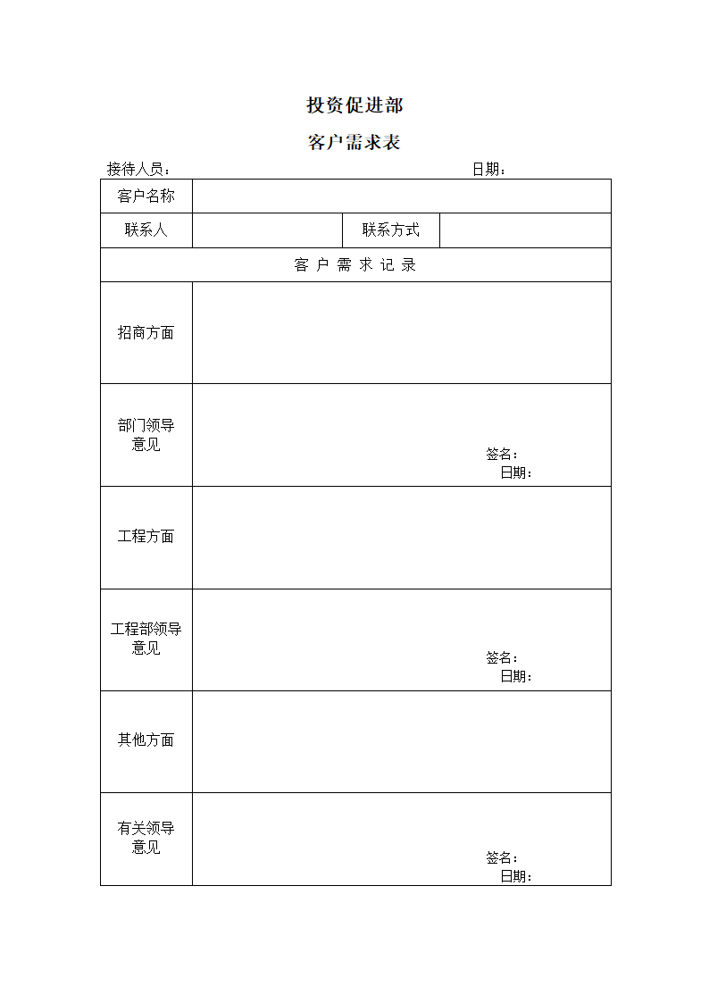 客户需求表.doc