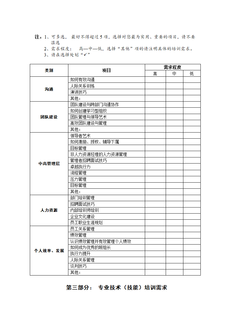 2017年度培训需求调查表简介.doc第4页