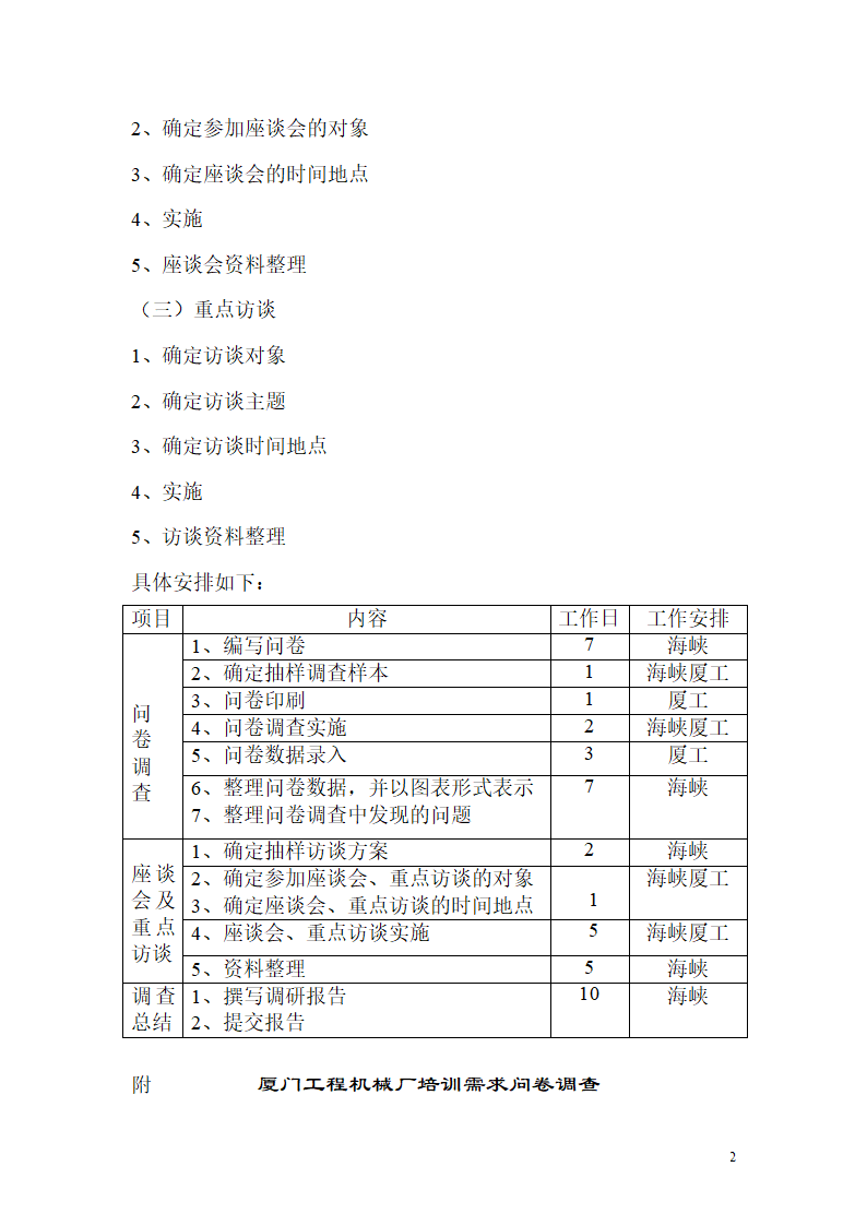 厦工某培训需求调查方案.doc第2页