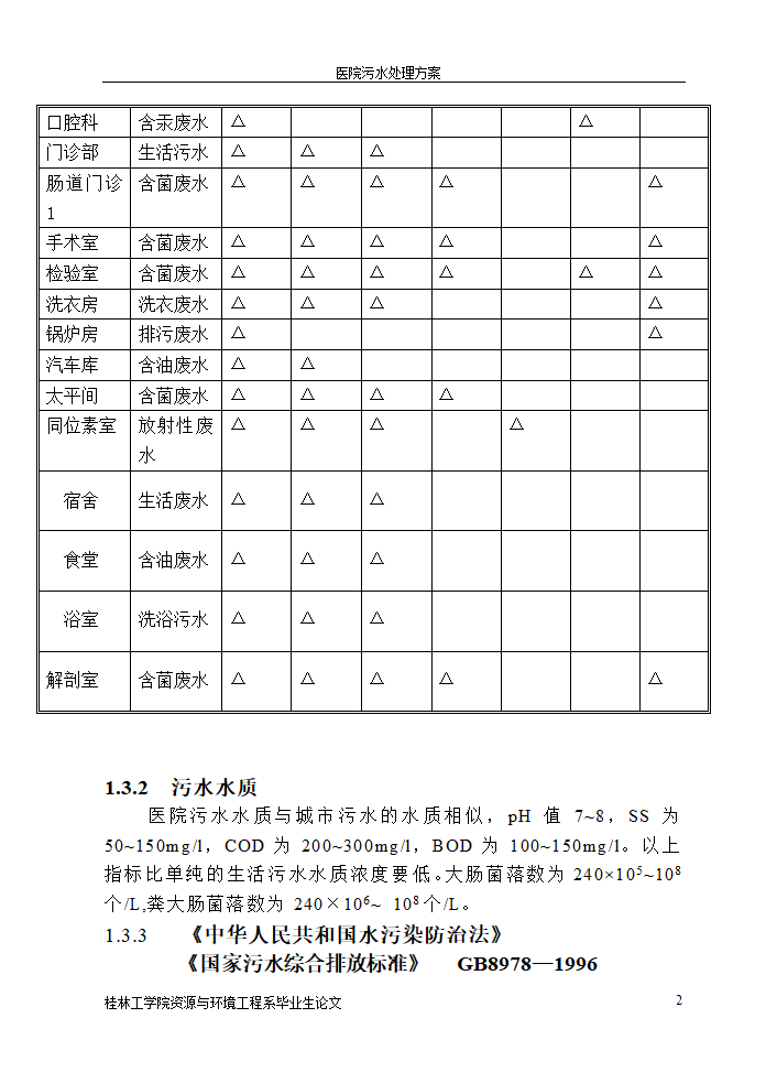 医院污水处理设计论文.doc第2页