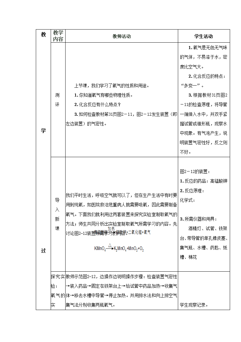 仁爱湘教版九年级化学 2.2氧气 教案.doc第6页