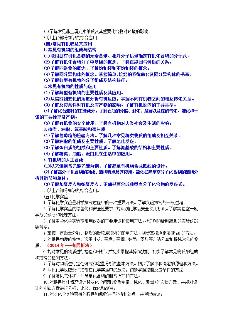 2015年浙江省化学考试说明.doc第4页