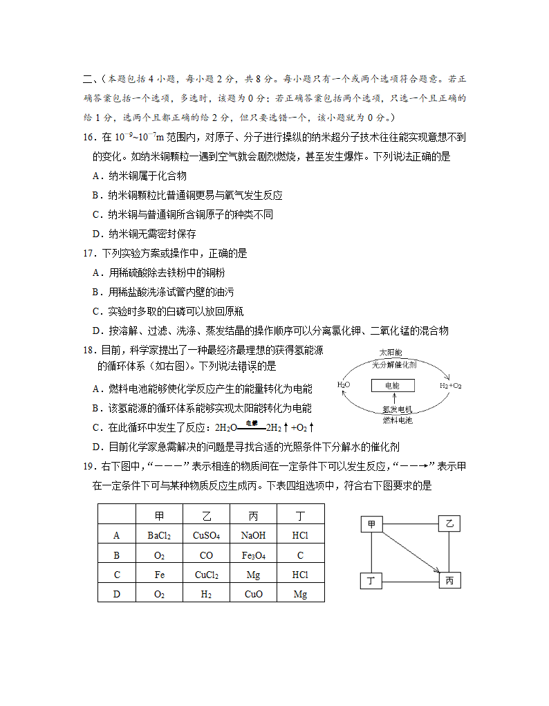 初中毕业升学化学试题附答案.doc第4页