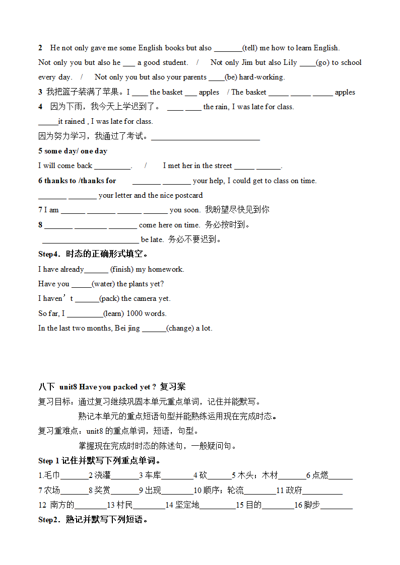 鲁教版英语 中考一轮教材复习学案.doc第48页