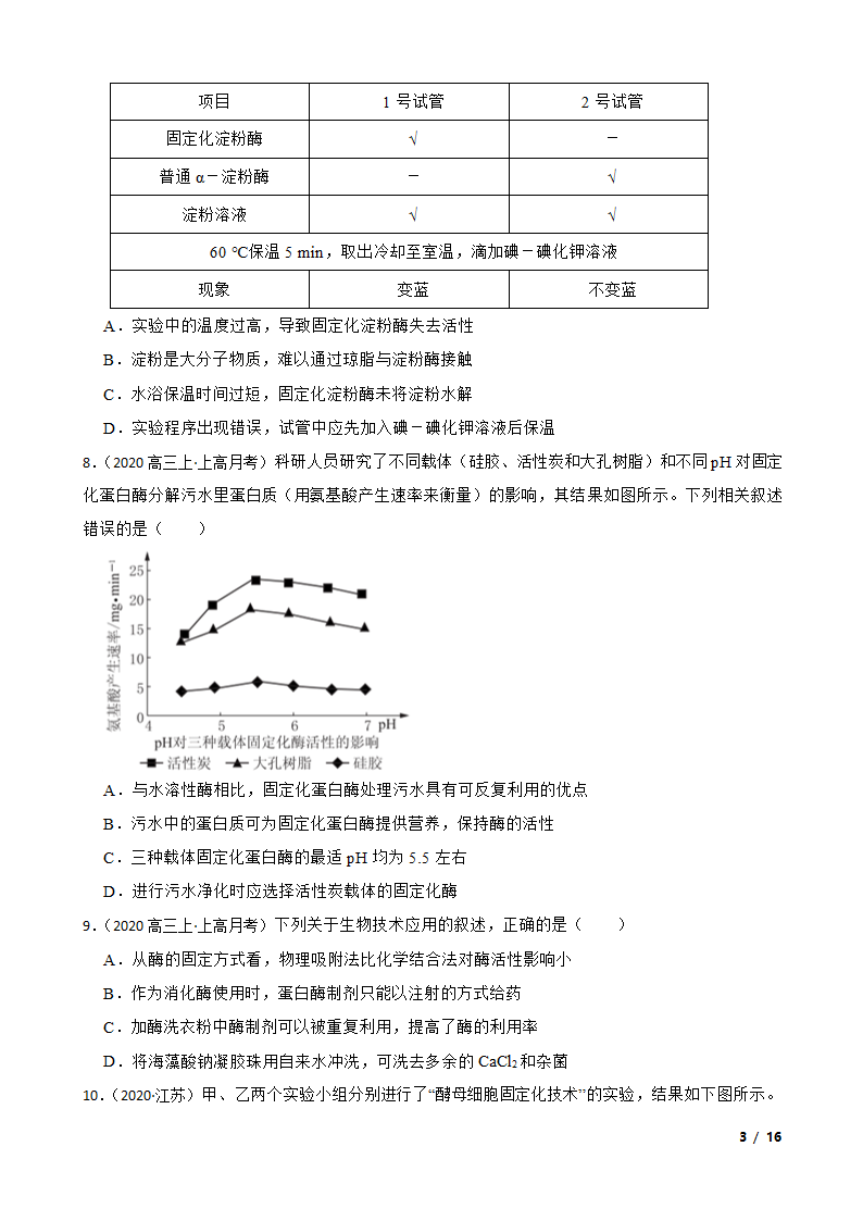 高考生物复习微专题42 酶的应用.doc第3页