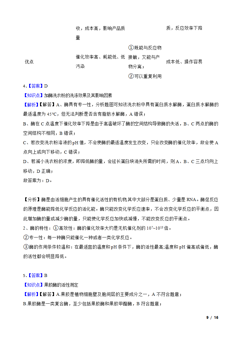 高考生物复习微专题42 酶的应用.doc第9页