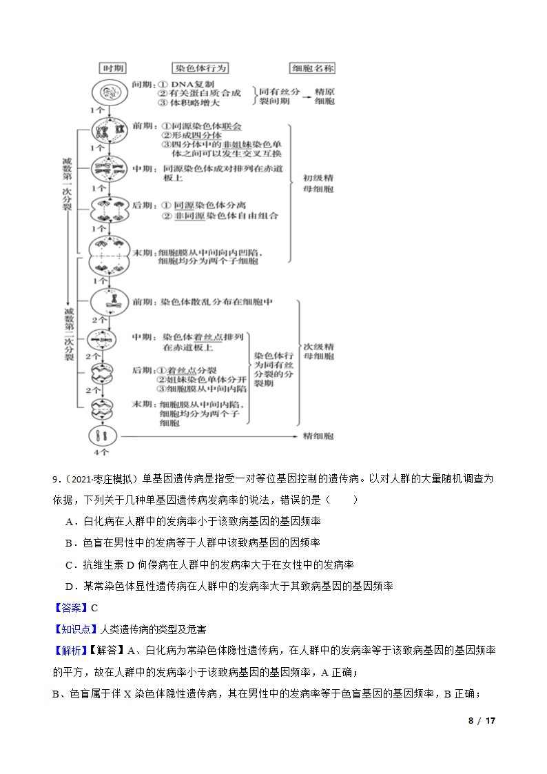 高考生物复习微专题19 人类遗传病.doc第8页