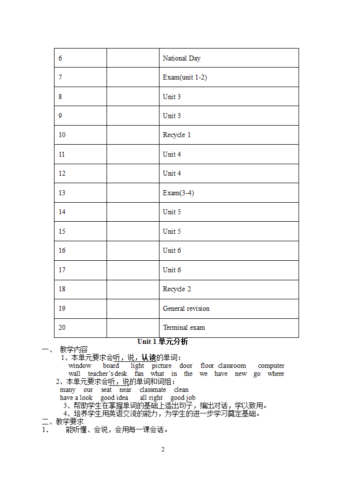 小学四年级英语上册全册教案.doc第2页