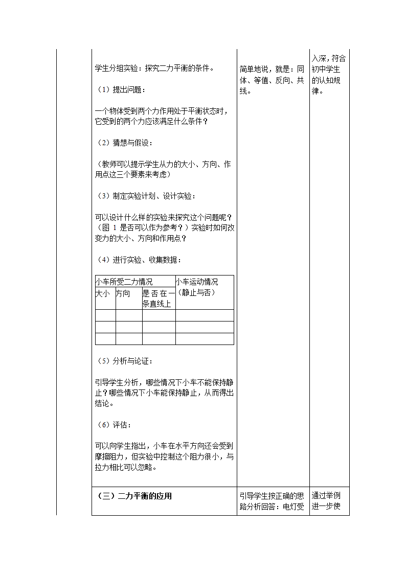 人教版物理8.2《二力平衡》教学设计.doc第4页