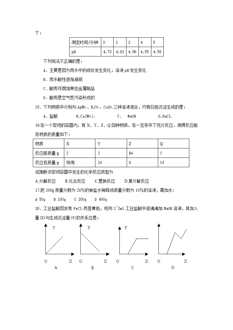 初三化学中考模拟试题1.doc第3页