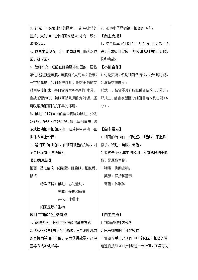 冀少版八上生物 5.1.1细菌  教案.doc第2页