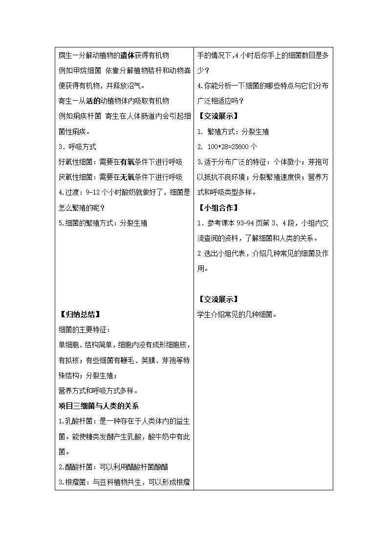 冀少版八上生物 5.1.1细菌  教案.doc第3页