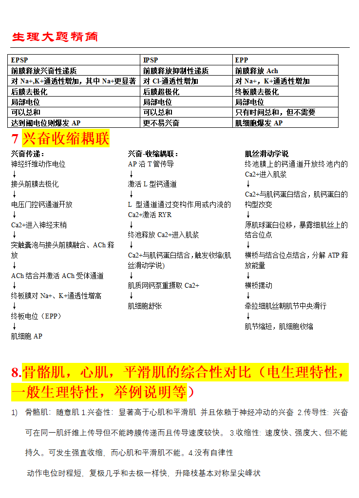 生理考试大题第3页