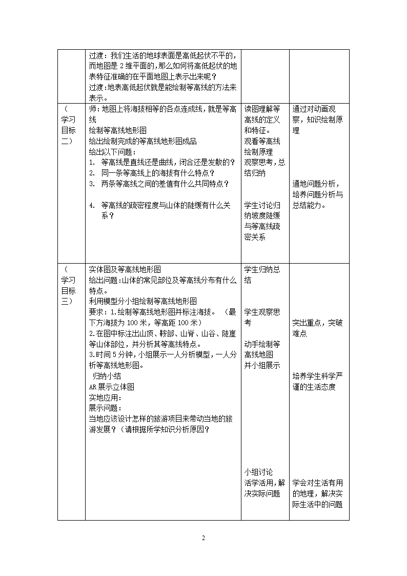 人教版地理七年级上册1.4地形图的判读 第一课时 教案.doc第2页