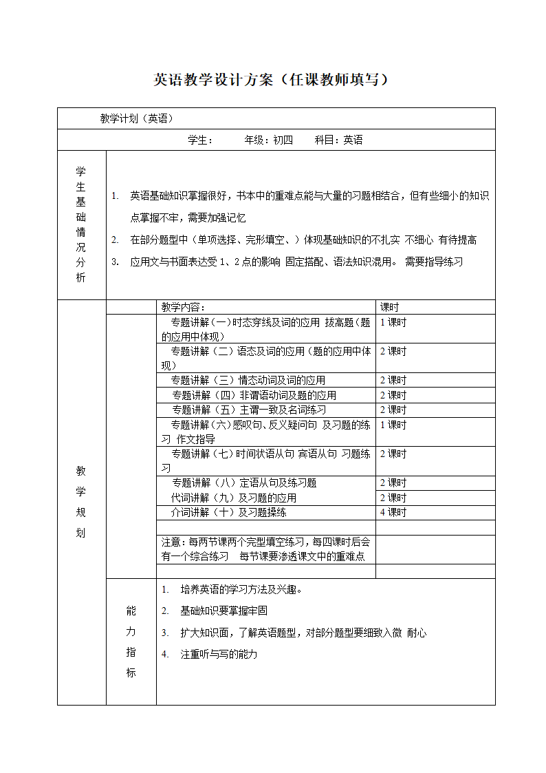 教学计划-英语教学设计方案.doc第2页